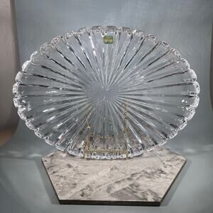 Vintage Crystal Marquis by Waterford Platter Wedding Party Anniversary Gift